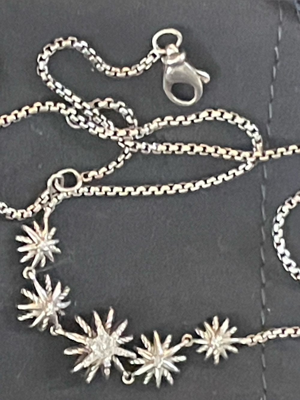 DAVID YURMAN~Five Station Starburst Diamond Necklace
